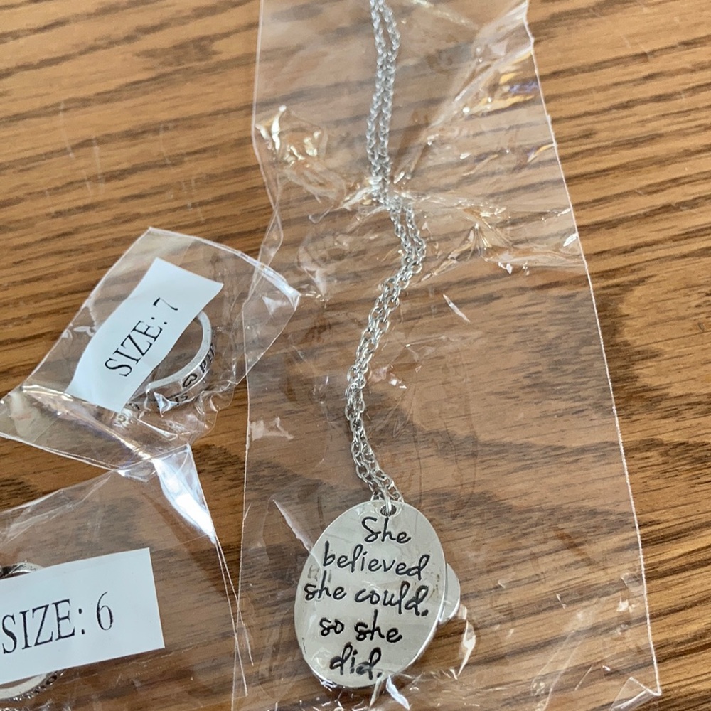 NWT Necklace and ring set.